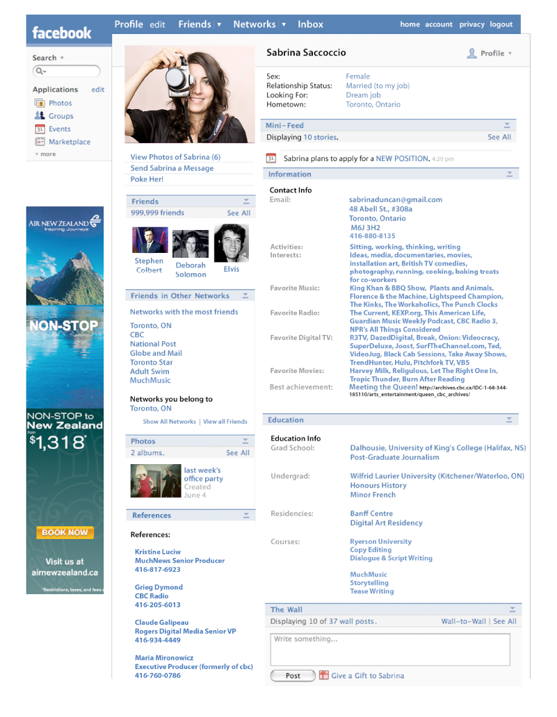 creative facebook resume design 6 0
